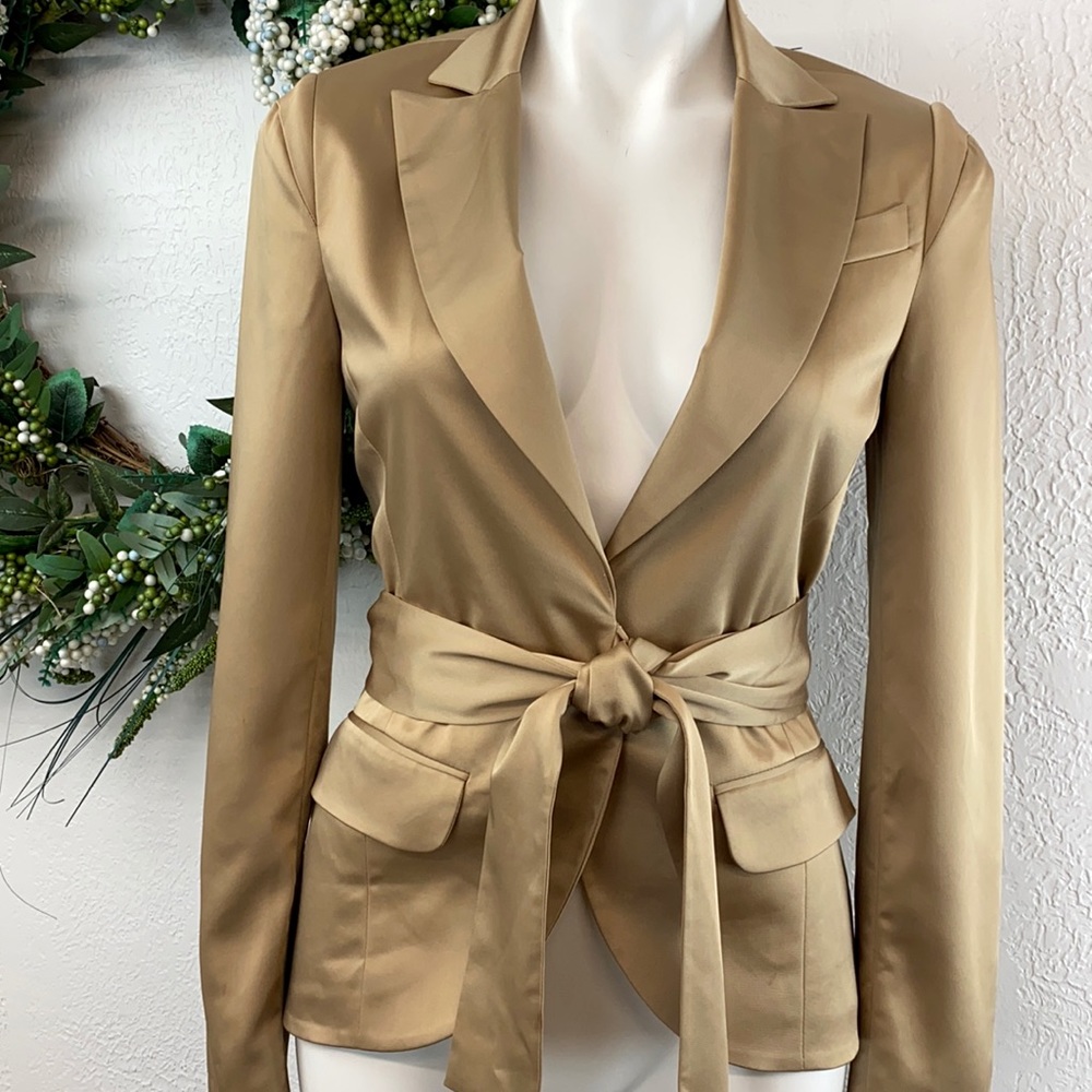 BCBGMAXAZRIA Gold Blazer Size XS